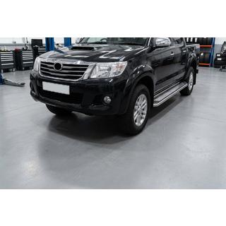 Bočné nášľapy Maydos V2 (2 ks, hliník/nehrdzavejúca oceľ) Toyota Hilux 2006–2015 fotografia 1