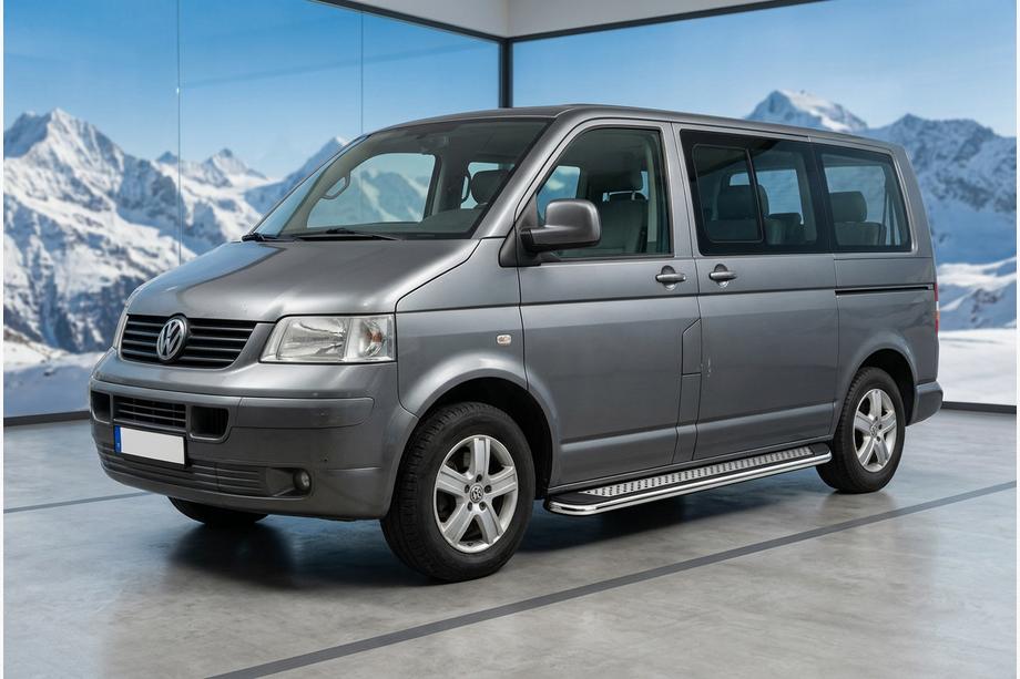 Volkswagen T5 Transporter 2003–2010 Bočné nášľapy Maydos V2 (2 ks, hliník/nehrdzavejúca oceľ) Krátky rázvor Image