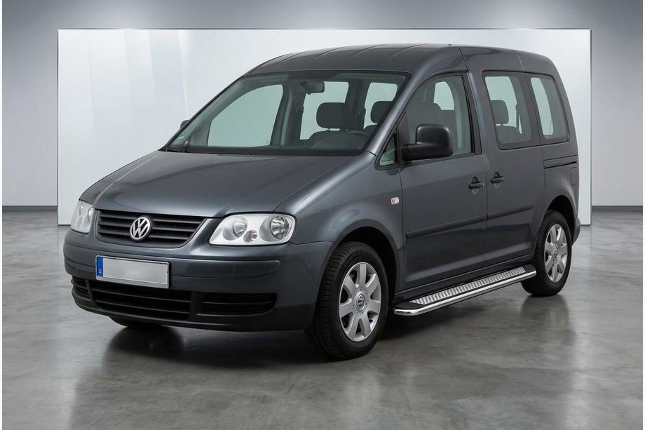 Volkswagen Caddy 2004–2010 Bočné nášľapy Maydos V2 (2 ks, hliník/nehrdzavejúca oceľ) Image