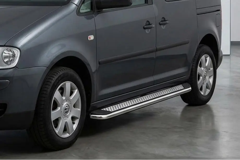 Volkswagen Caddy 2010–2015 Bočné nášľapy Maydos V2 (2 ks, hliník/nehrdzavejúca oceľ) Image