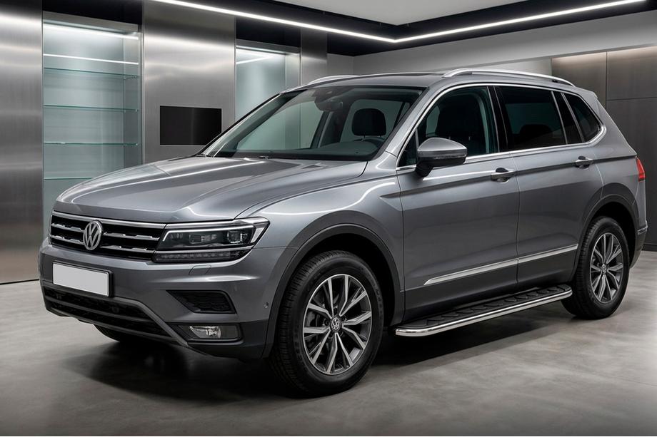 Volkswagen Tiguan 2016–2023 Bočné nášľapy Maydos V1 (2 ks, hliník) Fotografia 1