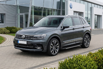 Volkswagen Tiguan 2016–2023 Bočné nášľapy Bosphore Grey (2 ks, hliník) fotografia 1