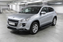 Peugeot 4008 2012–2017 Bočné nášľapy Allmond Black (2 ks, hliník) fotografia 1