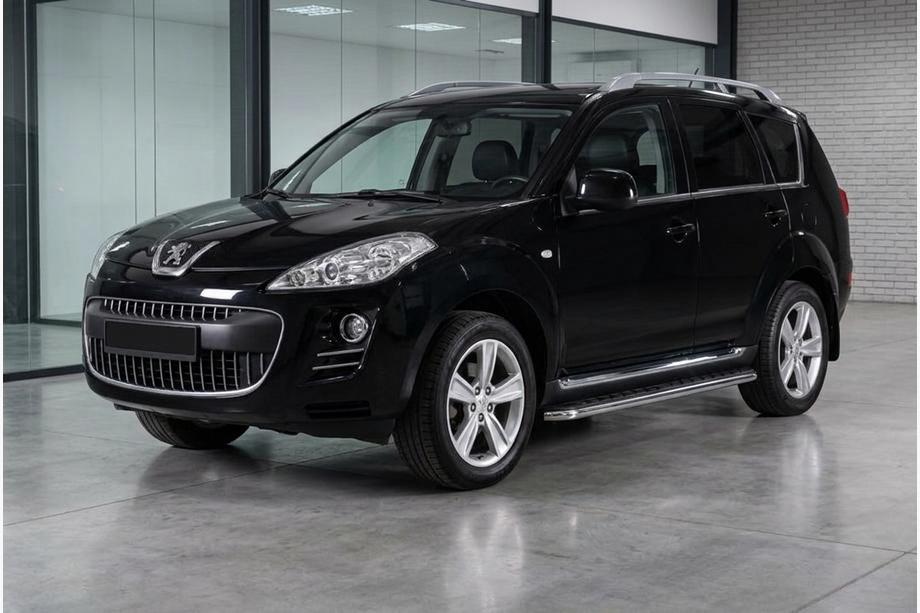 Peugeot 4007 2007–2013 Bočné nášľapy Maydos V1 (2 ks, hliník / nerez) Image