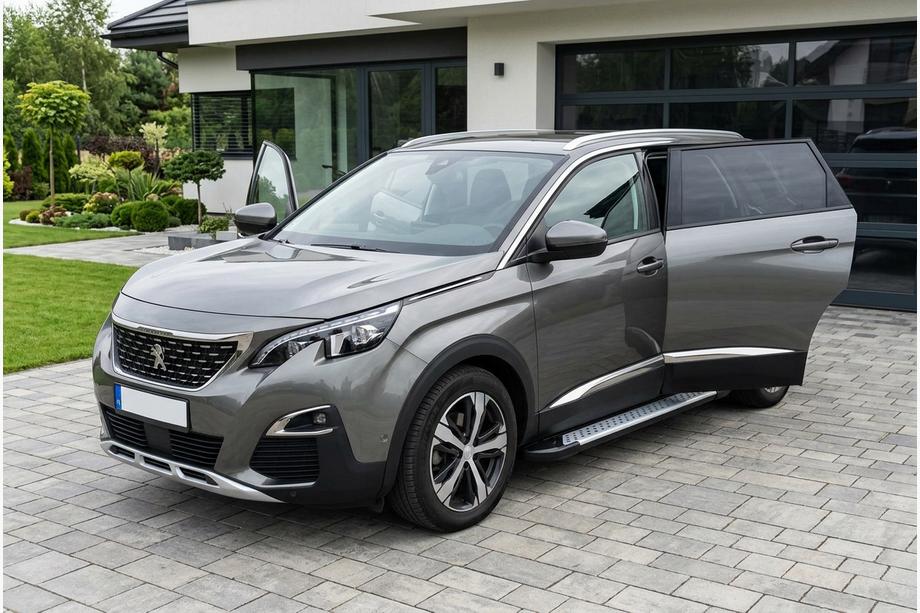 Peugeot 5008 2016–2023 Bočné nášľapy Allmond Grey (2 ks, hliník) Fotografia 1