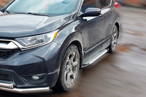 Honda CRV 2017–2022 Bočné nášľapy Allmond Grey (2 ks, hliník) fotografia 1