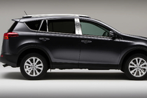 Toyota Rav 4 2013–2018 Lišty na dverné stĺpiky (8 ks, nerez) fotografia 1