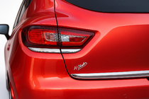 Renault Clio IV 2012–2019 Kryty zadných svetiel (2 ks, čierny chróm) fotografia 3