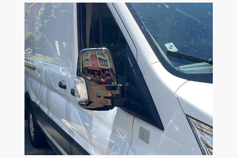 Ford Transit 2014– Kryty spätných zrkadiel čierny chróm (2 ks, plast) Image