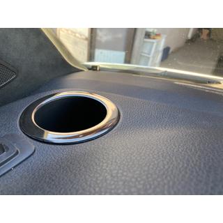 Kryt držiaka na nápoje (2 ks, čierny chróm) Volkswagen T6 2015–2024 fotografia 1