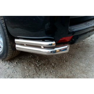 Zadné rohové chrániče AK003-Подвійний (nerezová oceľ) Toyota Land Cruiser Prado 150 2009–2023 fotografia 3