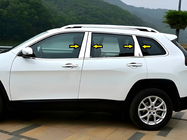 Jeep Cherokee KL 2013– Lišta stĺpikov dverí (nerez) fotografia 1