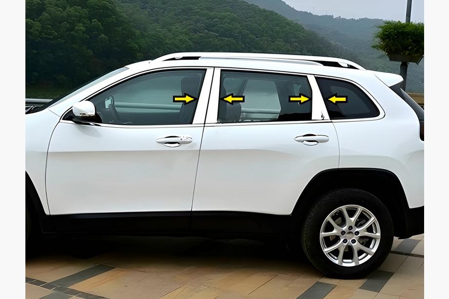 Jeep Cherokee KL 2013– Lišta stĺpikov dverí (nerez) Image