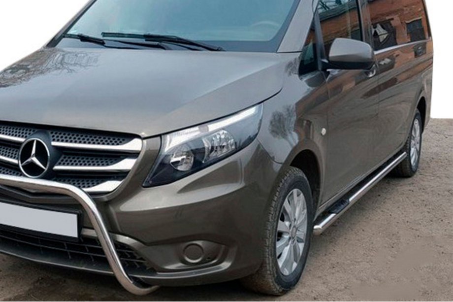 Mercedes Vito/V-trieda W447 2014– Bočné nerezové rúrky, 2 ks d60, dlhý rázvor (L3) Image