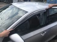 Skoda Rapid 2012–2019 Okenné deflektory s chrómovou lištou SD (4 ks, Niken) fotografia 4
