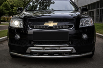 Chevrolet Captiva 2006–2019 Predný trojitý ochranný rám (nerez) fotografia 1