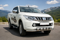 Mitsubishi L200 2015–2024 Predný ochranný rám ST015 (nerez) fotografia 1