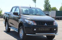 Mitsubishi L200 2015–2024 Predný ochranný rám ST014 (nerez) fotografia 3