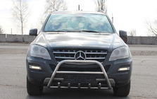 Mercedes ML W164 2005–2011 Predný ochranný rám WT003 (nerez) fotografia 1