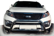 Kia Sorento II XM 2009–2014 Predný ochranný rám WT005 (nerez) fotografia 1