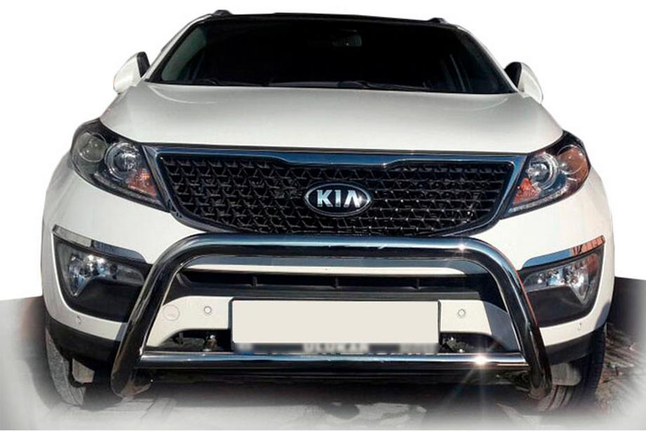 Kia Sorento II XM 2009–2014 Predný ochranný rám WT005 (nerez) Image
