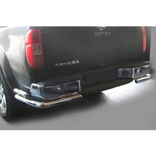Zadná ochranná rúra AK003 – dvojitá (nerez) Nissan Navara 2006–2015