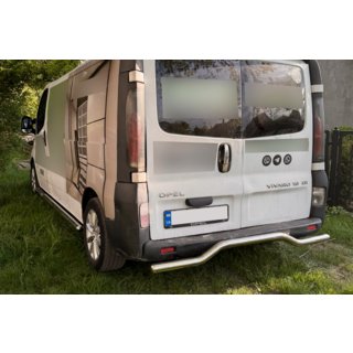 Zadný ochranný rám AK006 (nerez) Opel Vivaro 2001–2015 fotografia 3