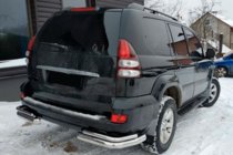 Toyota Land Cruiser Prado 120 2002–2009 Zadné dvojité rohové ochranné rámy AK003-2 (2 ks, nerez) fotografia 1
