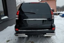 Toyota Land Cruiser Prado 120 2002–2009 Zadné dvojité rohové ochranné rámy AK003-2 (2 ks, nerez) fotografia 2