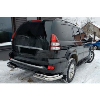 Zadné dvojité rohové ochranné rámy AK003-2 (2 ks, nerez) Toyota Land Cruiser Prado 120 2002–2009 fotografia 1