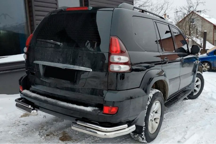 Toyota Land Cruiser Prado 120 2002–2009 Zadné dvojité rohové ochranné rámy AK003-2 (2 ks, nerez) Image