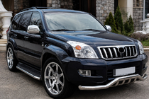 Toyota Land Cruiser Prado 120 2002–2009 Predný ochranný rám ST011 (nerez) fotografia 1