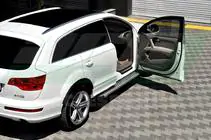 Audi Q7 2005–2015 Bočné nášľapy Allmond Grey (2 ks, hliník) fotografia 3