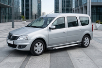 Dacia Logan MCV 2004–2014 Bočné nášľapy typu X5 (2 ks, hliník) fotografia 3