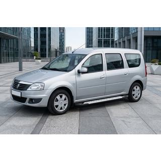Bočné nášľapy typu X5 (2 ks, hliník) Dacia Logan MCV 2004–2014 fotografia 3