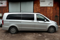 Mercedes Vito/V-trieda W447 2014– Čierne strešné lyžiny CAN Originálny dizajn (kovové nohy) Stredný rázvor (LONG) fotografia 5