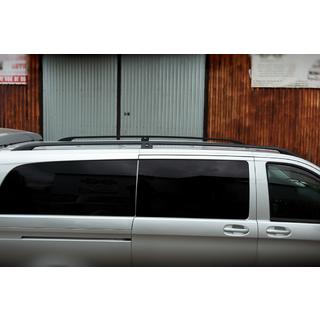 Čierne strešné lyžiny CAN Originálny dizajn (kovové nohy) Mercedes Vito/V-trieda W447 2014– fotografia 4