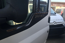 Ford Transit 2000–2014 Chrómové lišty okien (2 ks, nerez) OmsaLine – talianska nehrdzavejúca oceľ fotografia 3