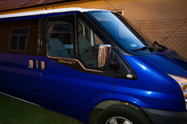 Ford Transit 2000–2014 Chrómové lišty okien (2 ks, nerez) OmsaLine – talianska nehrdzavejúca oceľ fotografia 4