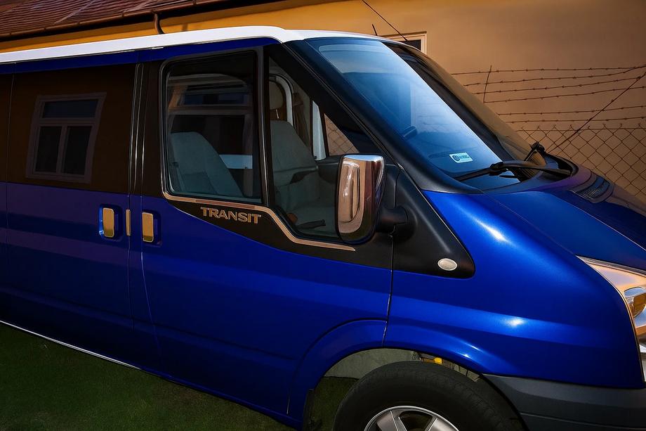 Ford Transit 2000–2014 Chrómové lišty okien (2 ks, nerez) Carmos - turecká oceľ Fotografia 4