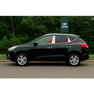 Nerezové kryty dverových stĺpikov (8 ks) Hyundai IX-35 2010–2015 fotografia 1