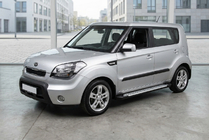 Kia Soul I 2008–2013 Bočné nášľapy Allmond Grey (2 ks, hliník) fotografia 1