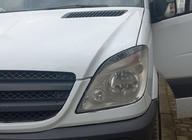 Mercedes Sprinter W906 2006–2018 Rovné mračidlá na svetlá (čierne, ABS, 2006-2013) fotografia 3