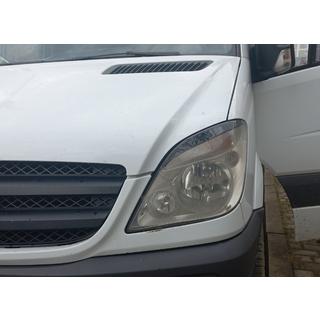 Rovné mračidlá na svetlá (čierne, ABS, 2006-2013) Mercedes Sprinter W906 2006–2018 fotografia 3