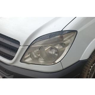 Rovné mračidlá na svetlá (čierne, ABS, 2006-2013) Mercedes Sprinter W906 2006–2018 fotografia 1