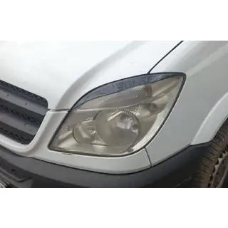 Rovné mračidlá na svetlá (čierne, ABS, 2006-2013) Mercedes Sprinter W906 2006–2018 fotografia 1
