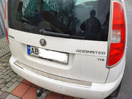 Skoda Roomster 2006–2015 Nerezová lišta na zadný nárazník Matná fotografia 1