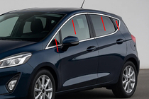 Ford Fiesta 2017– Horné okenné lišty (8 ks, nerez) fotografia 1