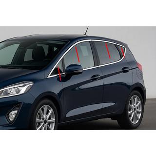 Horné okenné lišty (8 ks, nerez) Ford Fiesta 2017– fotografia 1