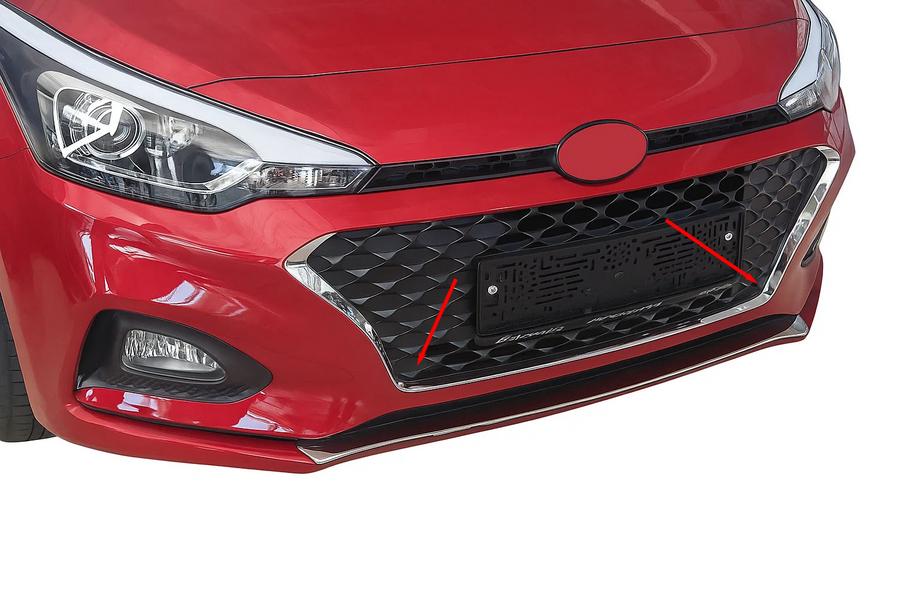 Hyundai I-20 2014–2020 Rámček mriežky 2018-2020 (3 ks, nerez) Image